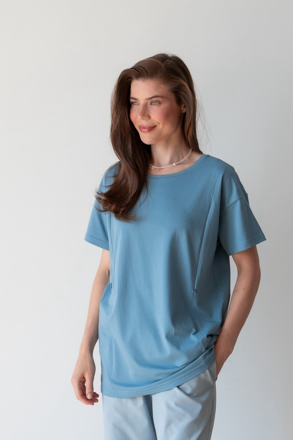 Футболка оверсайз, Пыльно-голубой