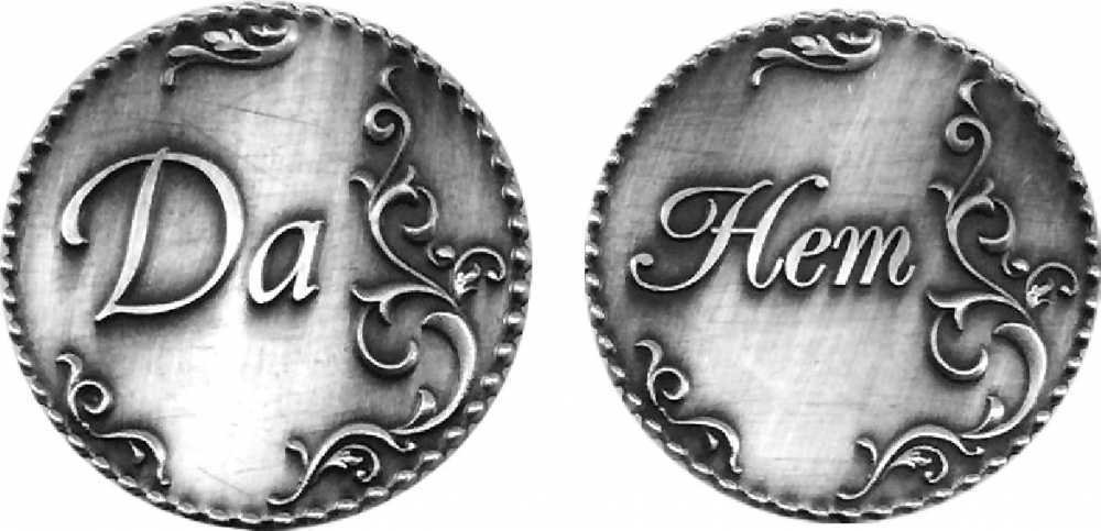 Монета Да Нет талисман 2,5 см