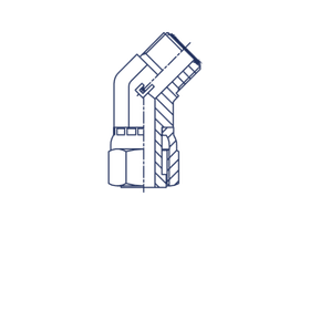Соединение FN45 D06 ORFS 9/16 (обжатая гайка)