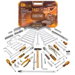 Набор инструментов 142 пр.1/4''3/8''1/2''(6-гр.)(4-32мм) FORSTIME FT-41421-5