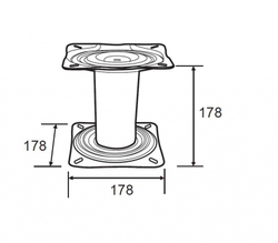 Стойка для сидения лодки 7"
