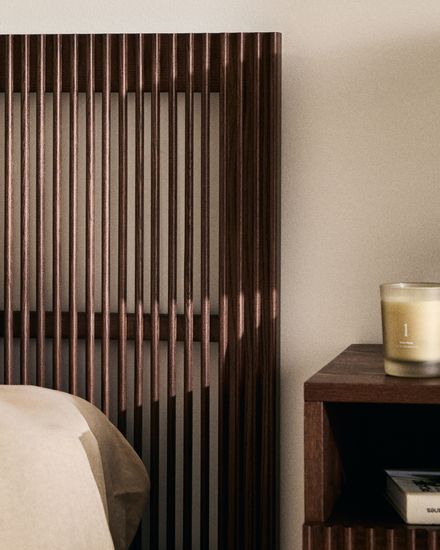 Изголовье для кровати Beyla 160 см из ясеня с отделкой под орех