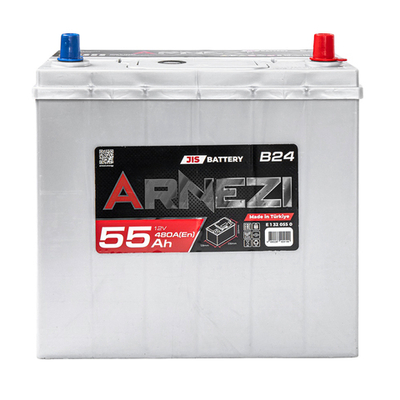Аккумулятор ARNEZI JIS SMF 55 А/ч обратный R+ 236x128x225 B24 EN 480 А