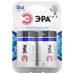 Батарейки ЭРА LR20-2BL SUPER Alkaline