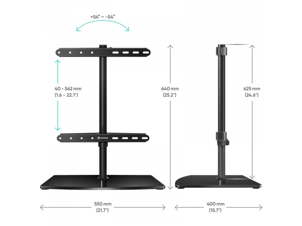 Настольный кронштейн Onkron PT3 чёрный