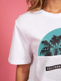 Футболка с принтом california надпись калифорния