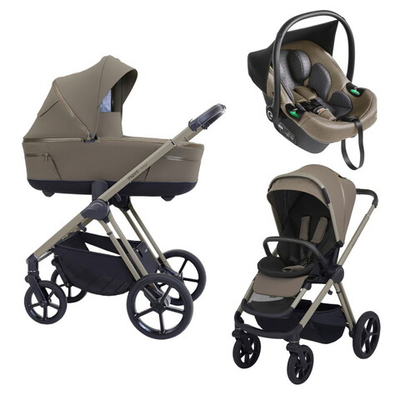Детская коляска 3 в 1 Espiro Miloo 2025 и автокресло Pi Begie 209 charming touch / Бежевый (Beige 109)
