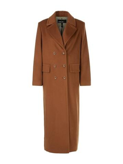 Marc Cain Пальто двубортное из стриженой шерсти