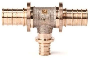 Тройник Рехау RX+ 20-16-20 с уменьшенным боковым проходом бронза (арт. 14570613001)