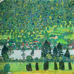 Картина для интерьера "Лес на склоне у озера Аттерзе", художник Климт, Густав Настене.рф