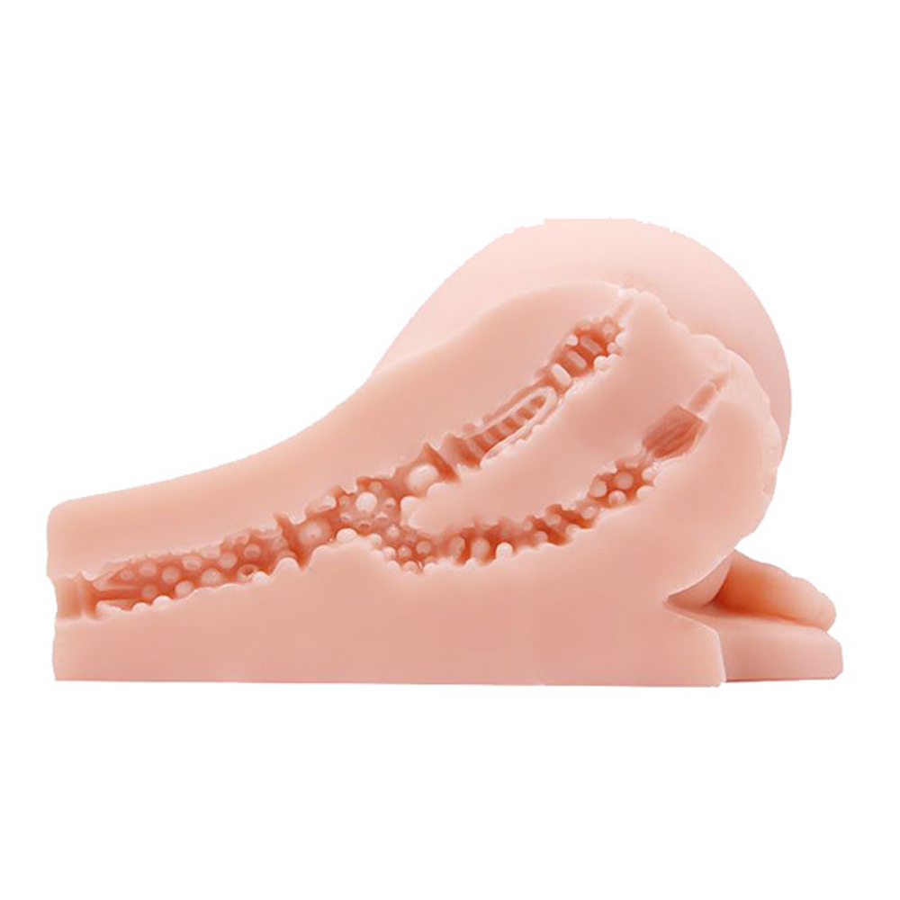 Реалистичная попка 20,5х21х12см с 2 любовными тоннелями и вибрацией Baile Crazy Bull BM-009115Z-1