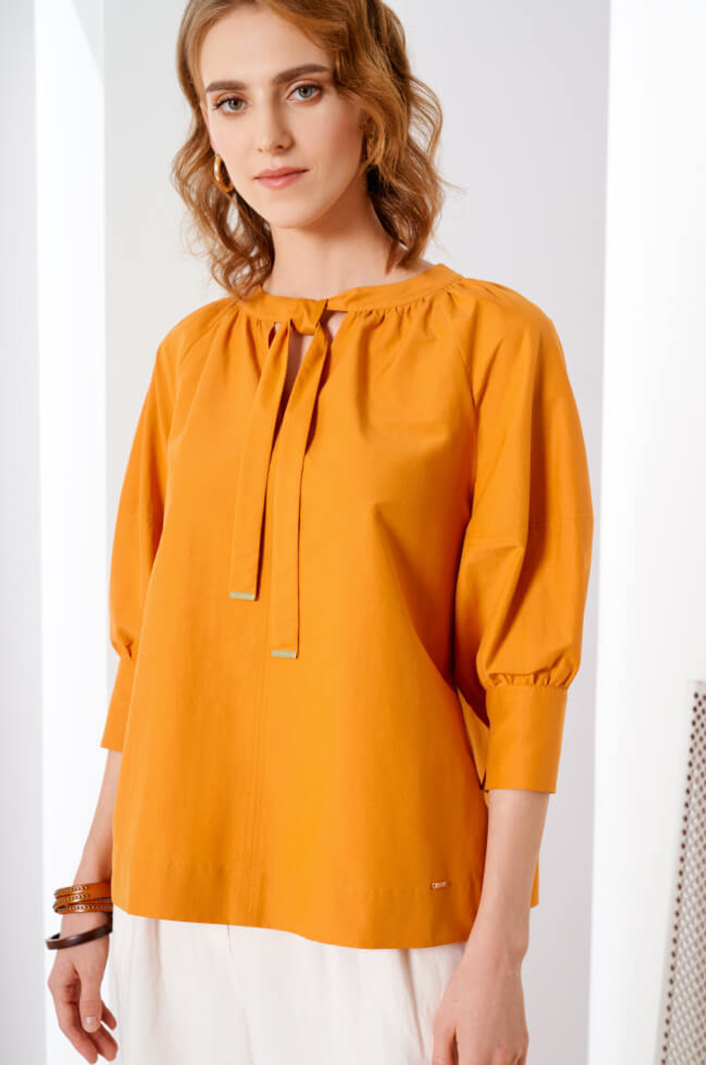 22342 Блузка женская (оранжевый)
