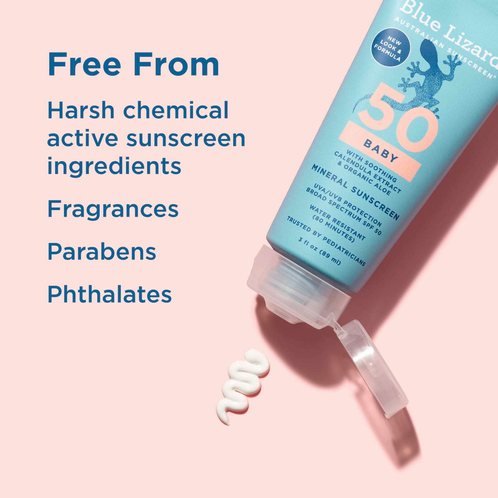 Blue Lizard Australian Sunscreen, детское минеральное солнцезащитное средство, SPF 50, 89 мл (3 жидк. унции)