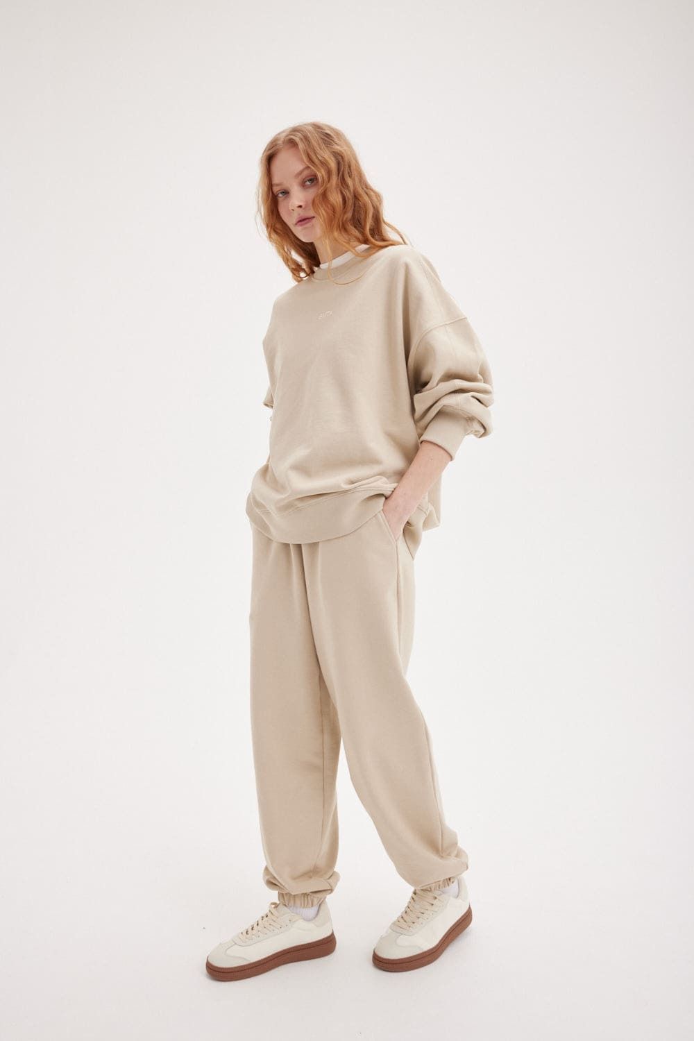 Свитшот из 100% хлопка "Беж" женский