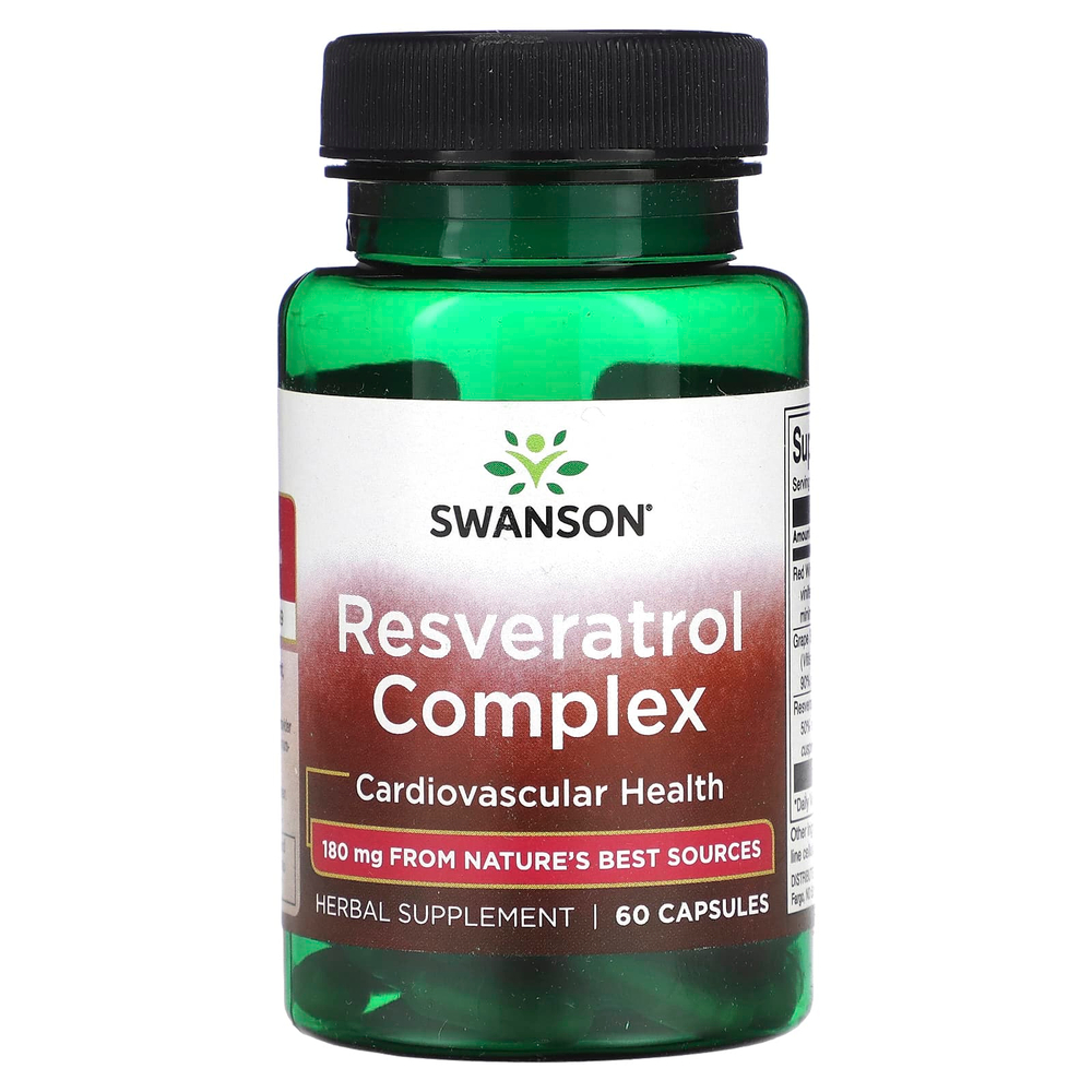 Swanson Vitamins, Ресвератрол комплекс, 60 капсул