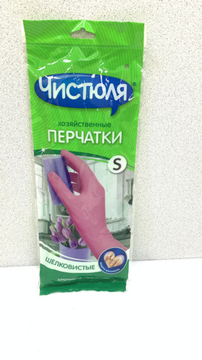ЧИСТЮЛЯ Перчатки хозяйственные S,L,M