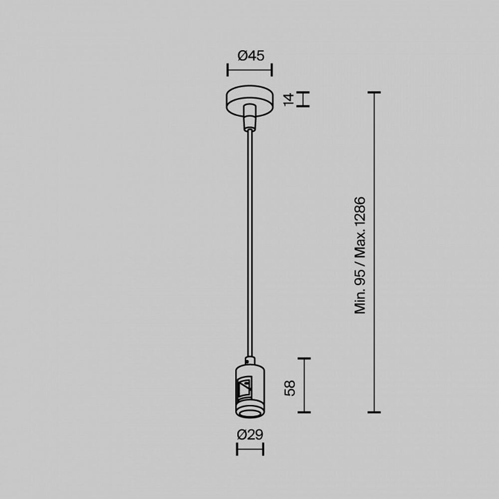 Подвес для трека Maytoni Accessories for tracks Flarity TRA157SW-B1-BS