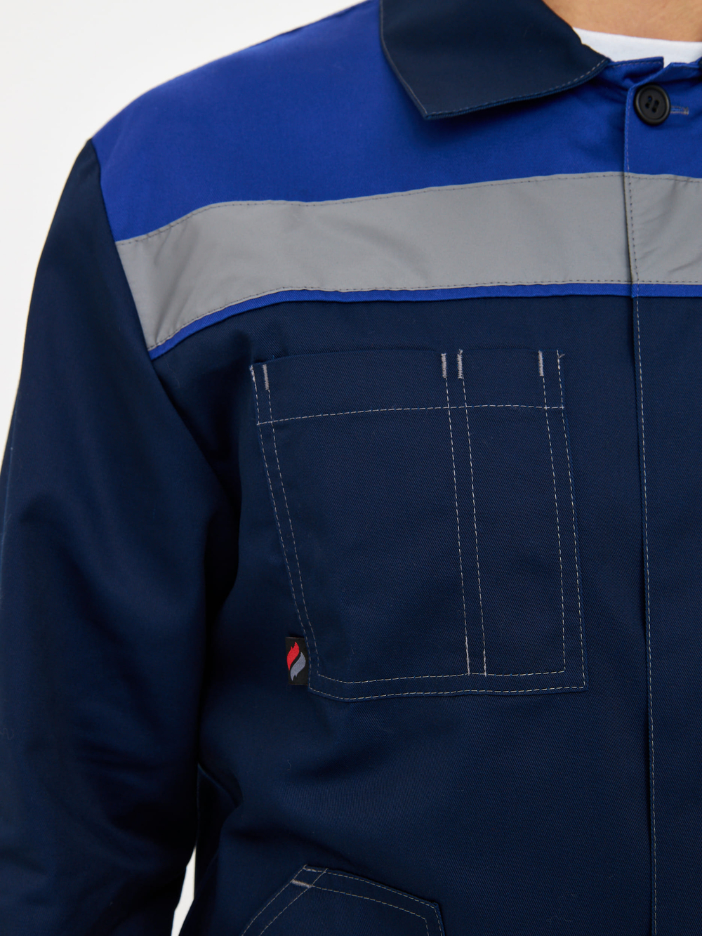 Костюм Лигор-1 Премиум СОП К. (тк.Смесовая,240) брюки, т.синий/васильковый