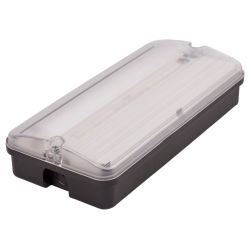 ULW-K25B 6W-4000K-EMG IP65 BLACK Светильник светодиодный влагозащищенный с БАП. Белый свет 4000K. 660Лм. Размер 220x105x50мм. Корпус чёрный. ТМ Uniel