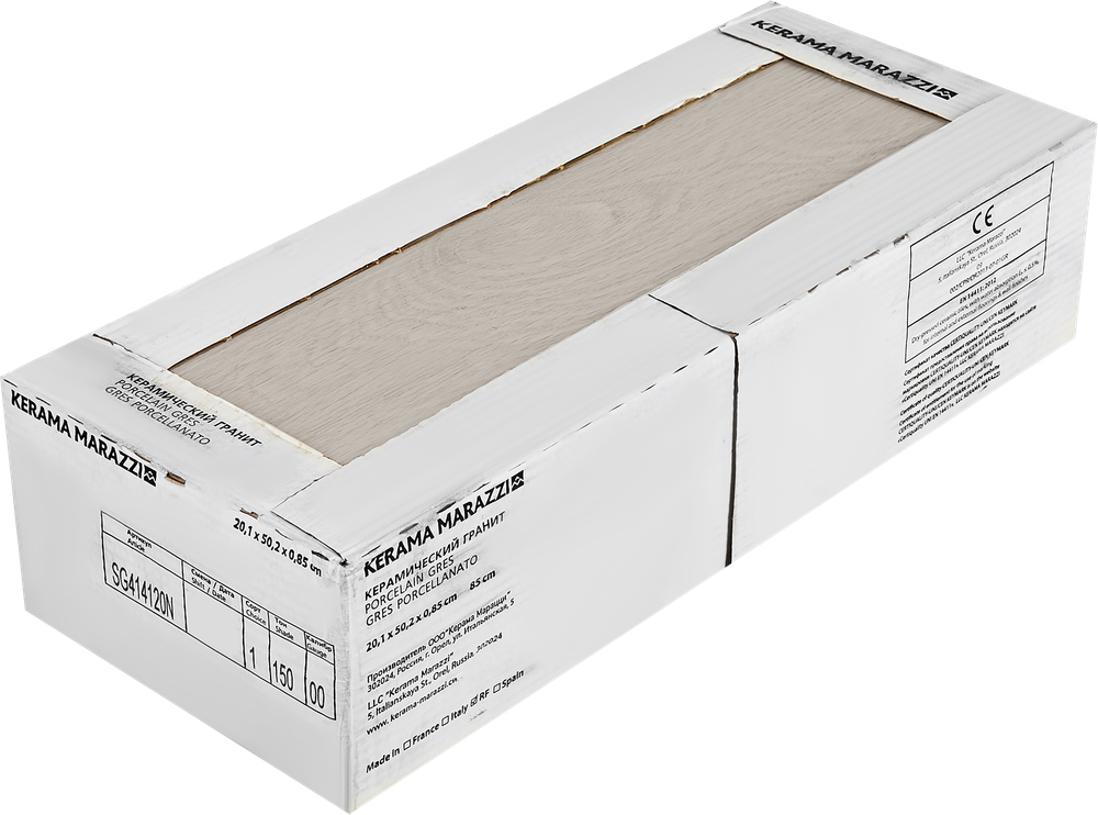 Глазурованный керамогранит Kerama Marazzi Ланди SG414120N 20.1x50.2 см 1.41 м² матовый цвет серый