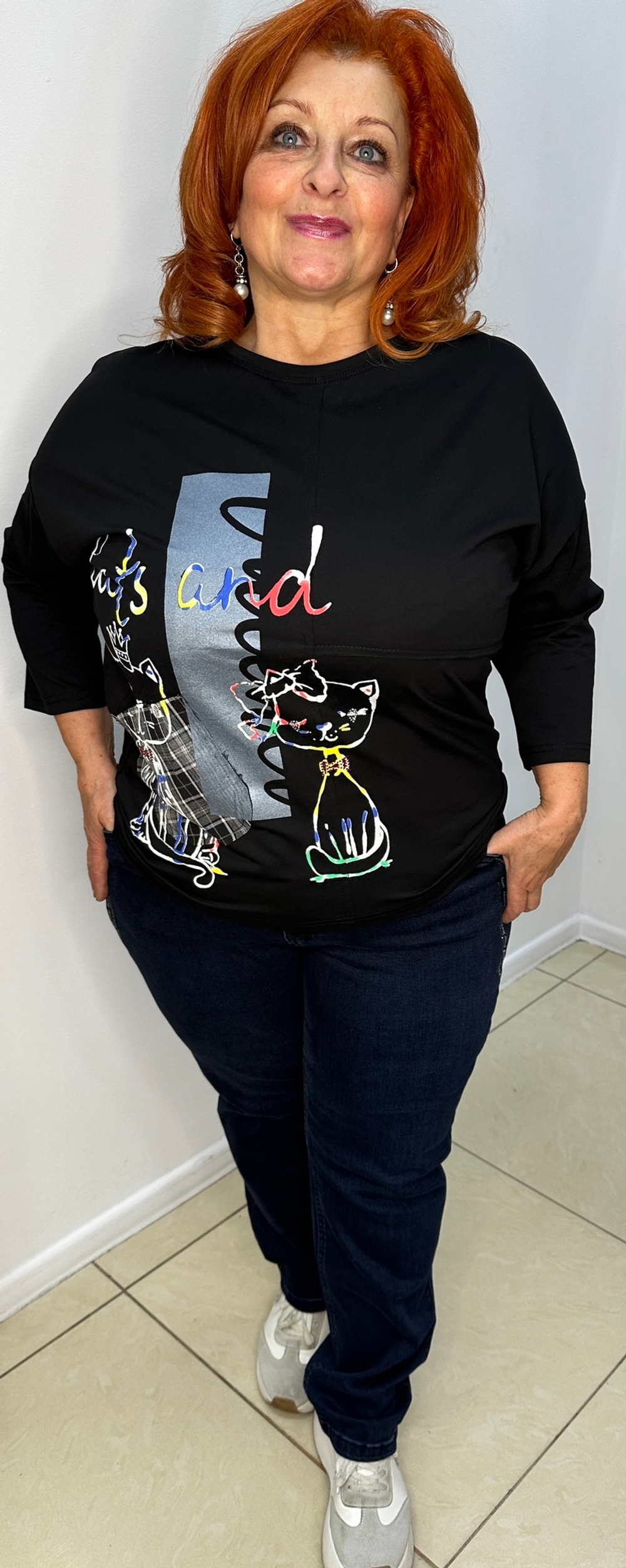 Черный блузон-толстовка с креативным изображением