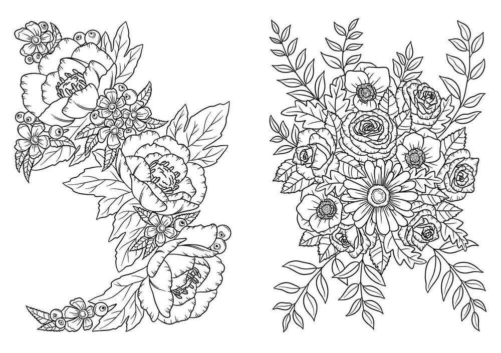 Раскраска А4 Учитель Цветочные фантазии, 16 стр