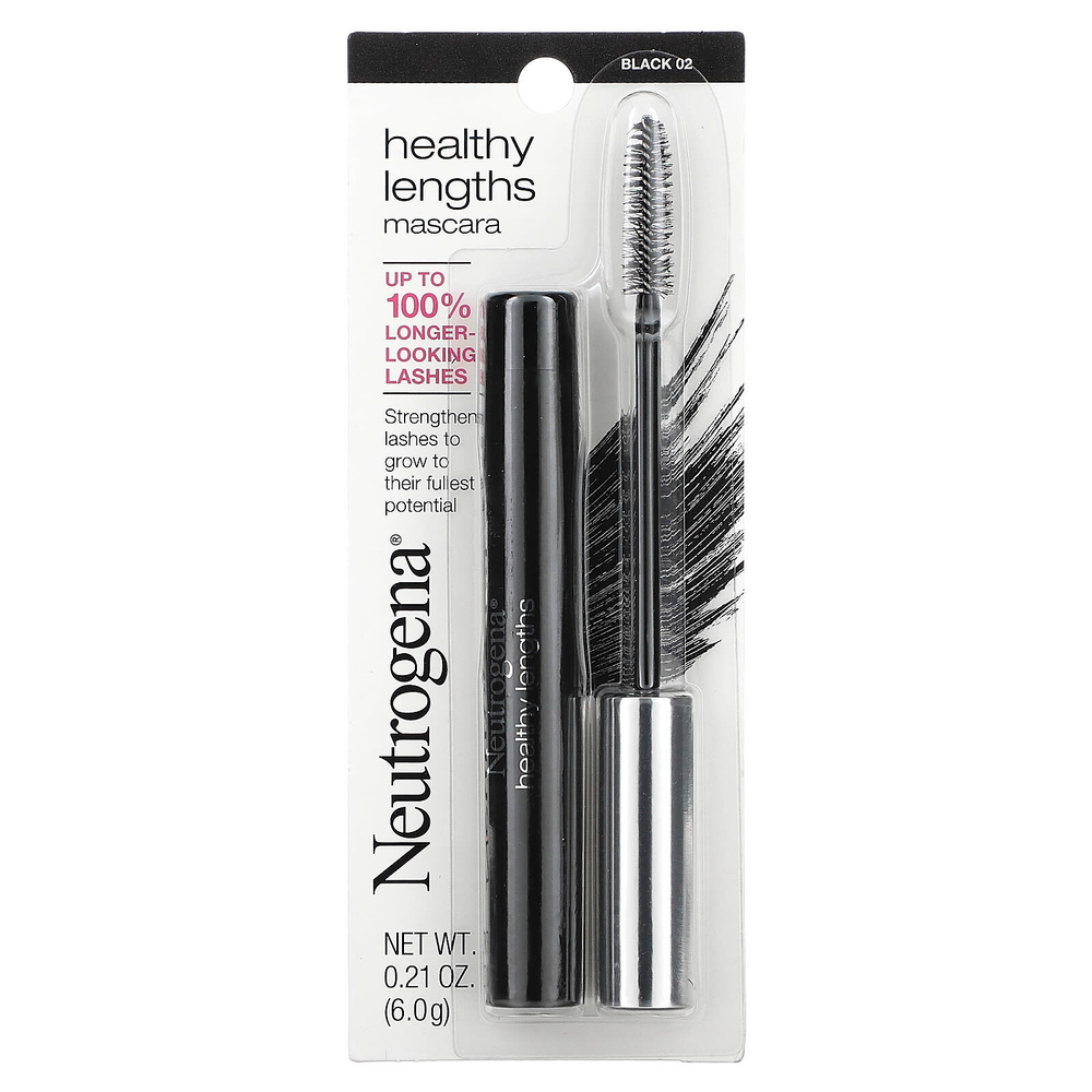 Neutrogena, Тушь для ресниц Healthy Lengths, черная 02, 6 г (0,21 унции)