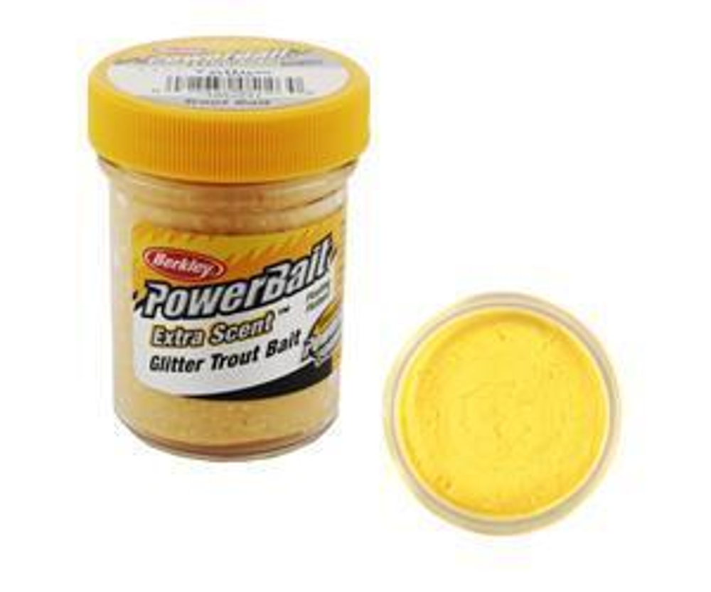 Паста Berkley 50г PowerBait 1152856 Сыр Trout Bait Cheese / Gltr ESTBGCH