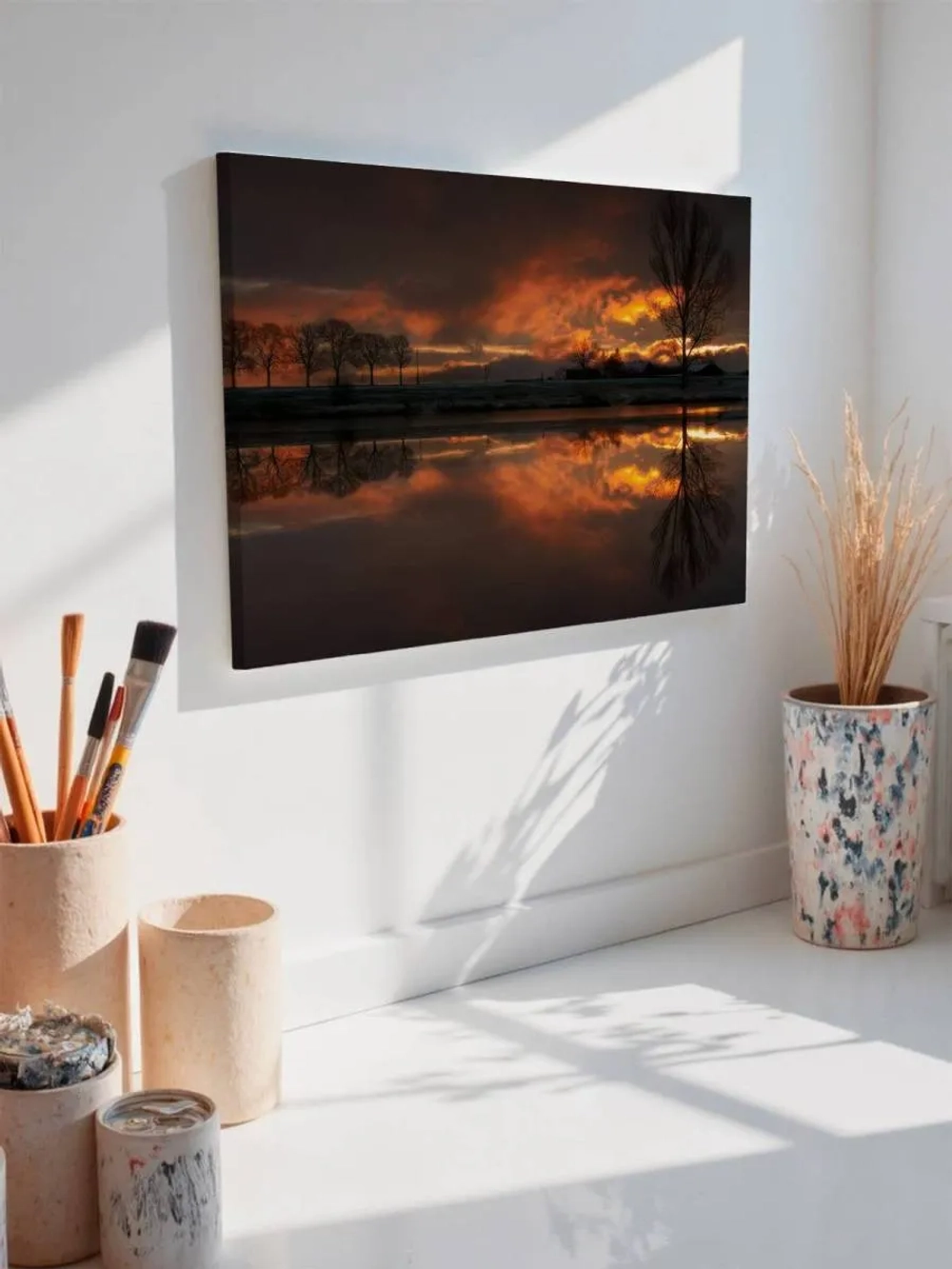 Картина на стену 40 X 50 Закат на озере