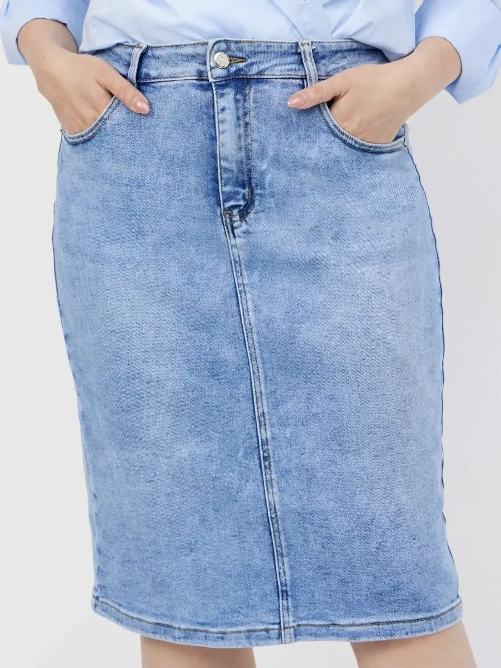 Юбка джинсовая прямая