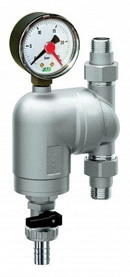 Фильтр FAR 1/2" НР/НР с манометром, 100 мкм, Max: 95 °C, 25 бар FA 39A4 12100
