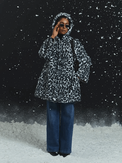 Шуба искусственная, снежный барс, Severina