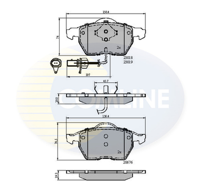 COMLINE - CBP11542-CML - Brake Pad Set, disc brake