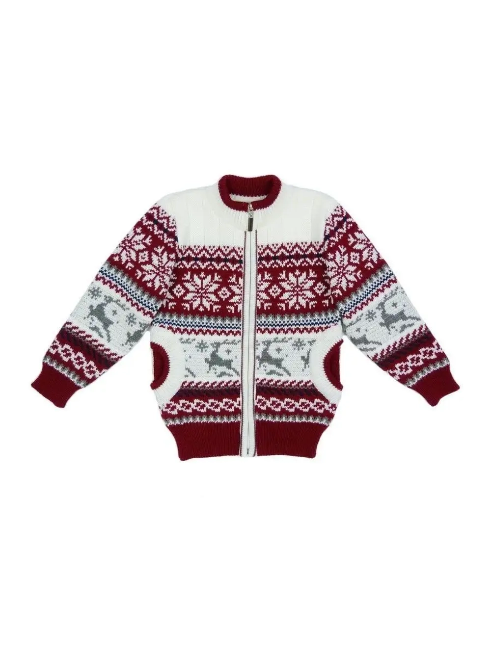 Кофта вязаная на молнии