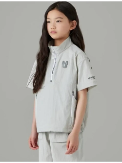 Анорак с короткими рукавами из нейлона