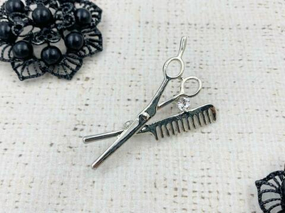 Брошь, р. 5,5х3,3 см, серебро