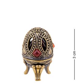 Народные промыслы AM-3789 Шкатулка «Яйцо» (латунь, янтарь)