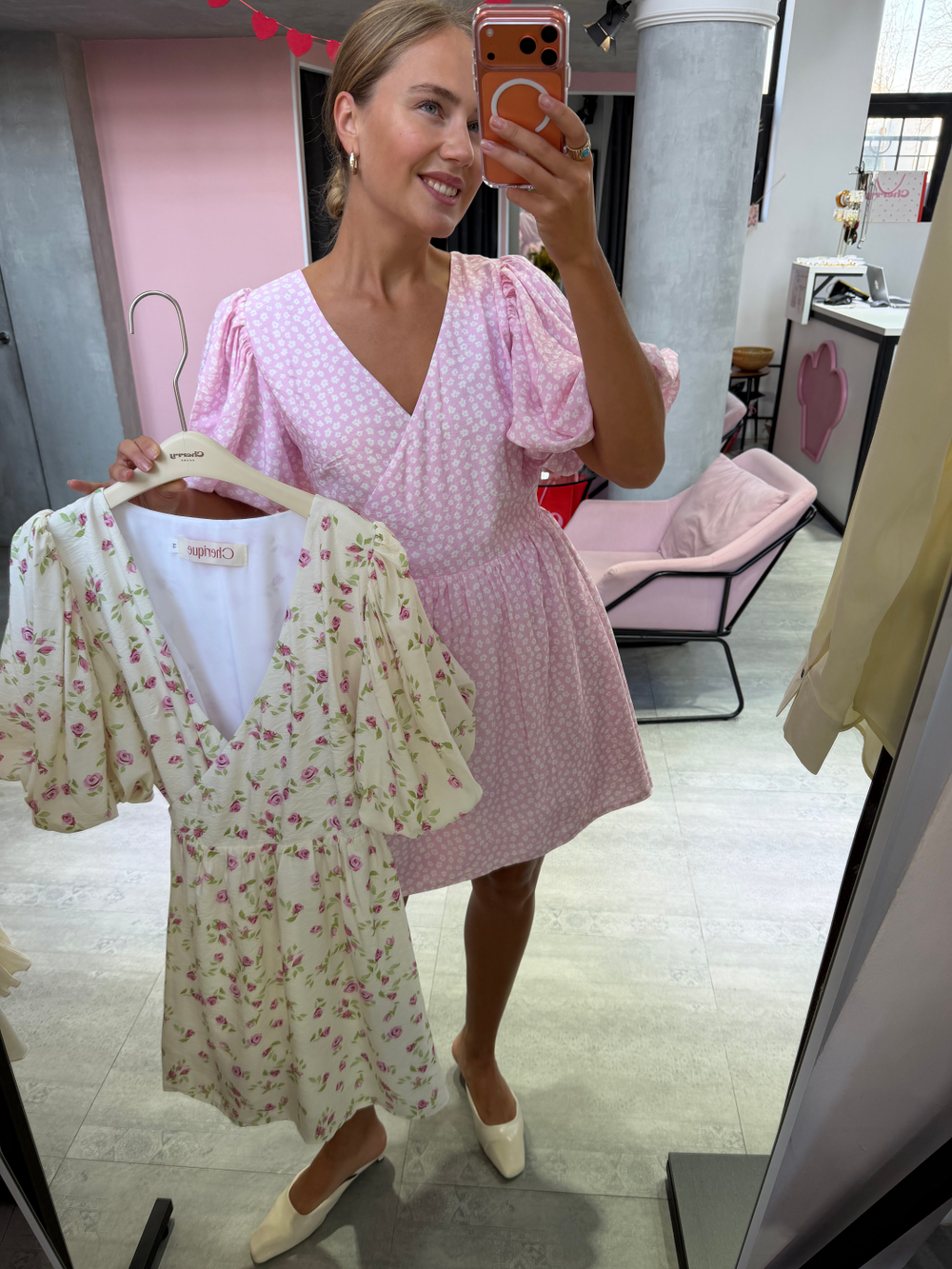 Платье Зефир розовый с ромашкой