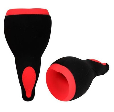 Мастурбатор AIAI с вибрацией (Цвет: черный с красным)