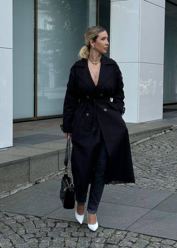 Тренч хлопковый двубортный