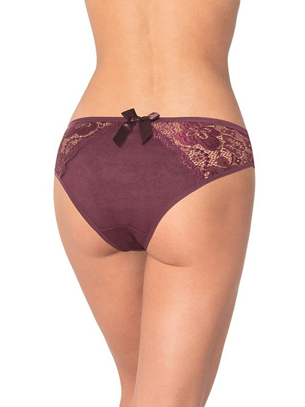 Сексуальные трусики с кружевной задней частью (Размер: M) (Цвет: серый)