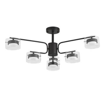 8349/6C COMFI черный/прозрачный, металл/стекло Светильник потолочный LED GX53 6*7W 220V NATALINA