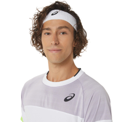 Мужское теннисное поло ASICS Match Top Tee T-Shirt Men - Light Blue, White