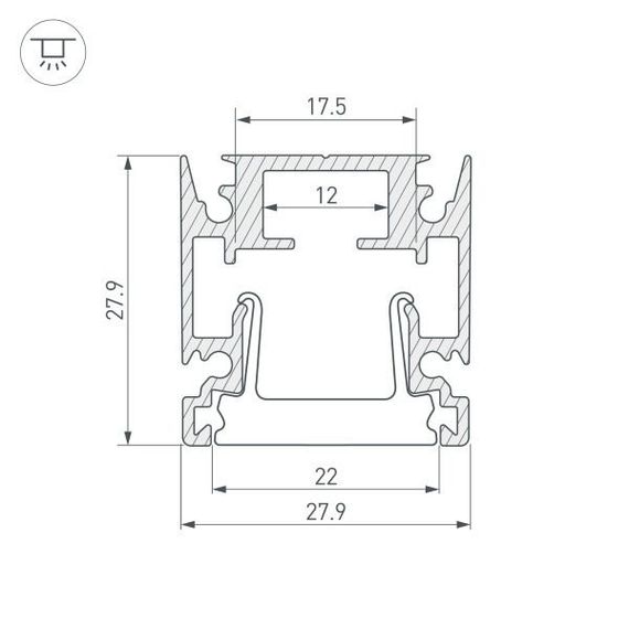 Профиль Arlight HR-Facade-2000 Anod 034946