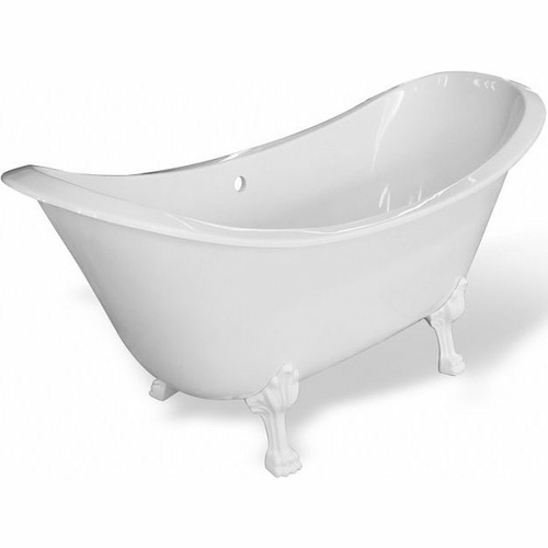 Ванна из литьевого мрамора Эстет Скарлетт 180х77 белая, ФР-00001245