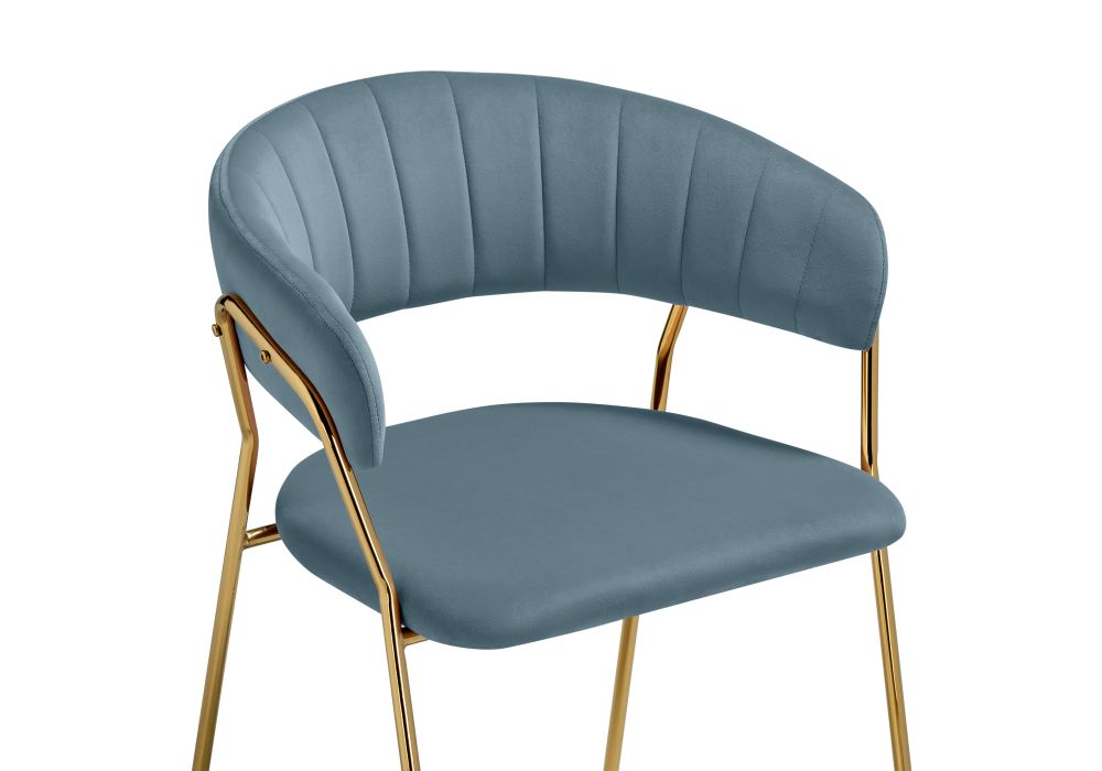 Стул на металлокаркасе Kamelia 1 light blue /gold