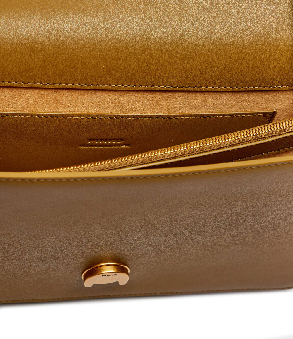 Кожаная сумка через плечо LOVE ONE CLASSIC Pinko - оливковый(100941 A0F1)