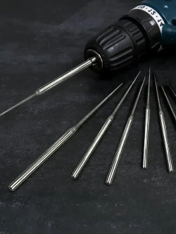 Алмазные иглы для гравера, Диаметр иглы 0.5/1.8 мм , хвостовика 3мм, 10шт