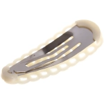 Зажимы для волос 2шт «KRASA - Aks», цепочка, капля, цвет белый, 8*2,5см