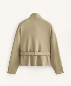 Oysho Куртка с ремнем из мягкой ткани с модалом, бежево-зеленый